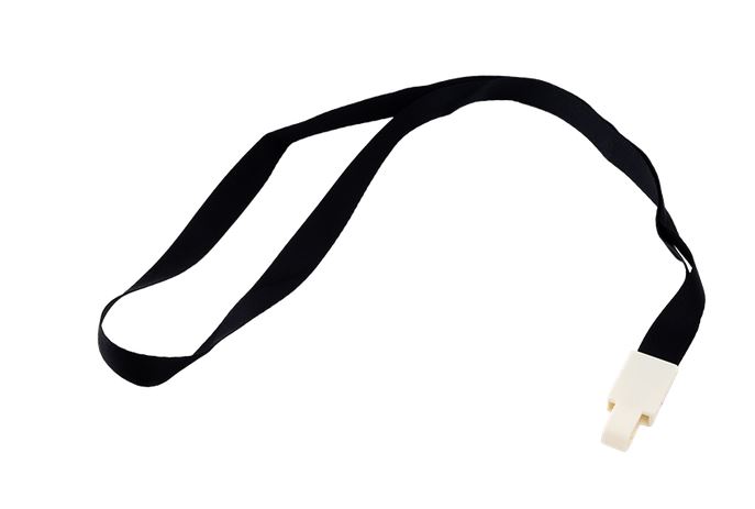 45 cm-es nyakpánt, műanyag csipesz, fekete, CH-1528-bk